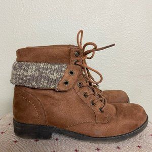 Arizona Brown Ankle Combat Boots Women’s 5.5